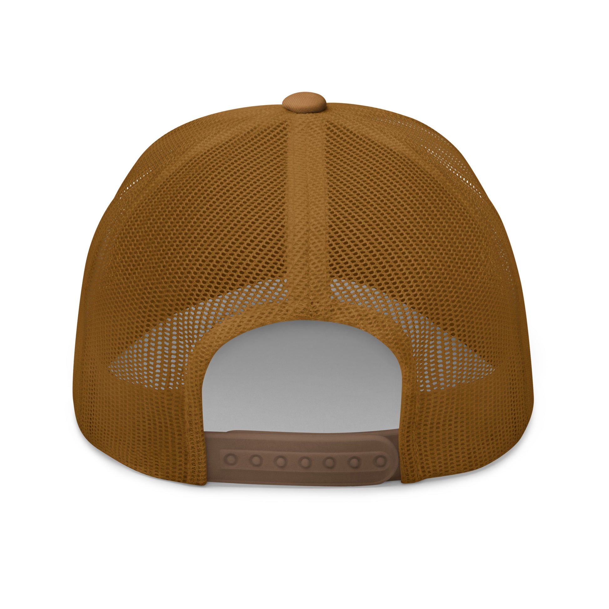 Retro Collection Trucker Cap in brown with mesh back.