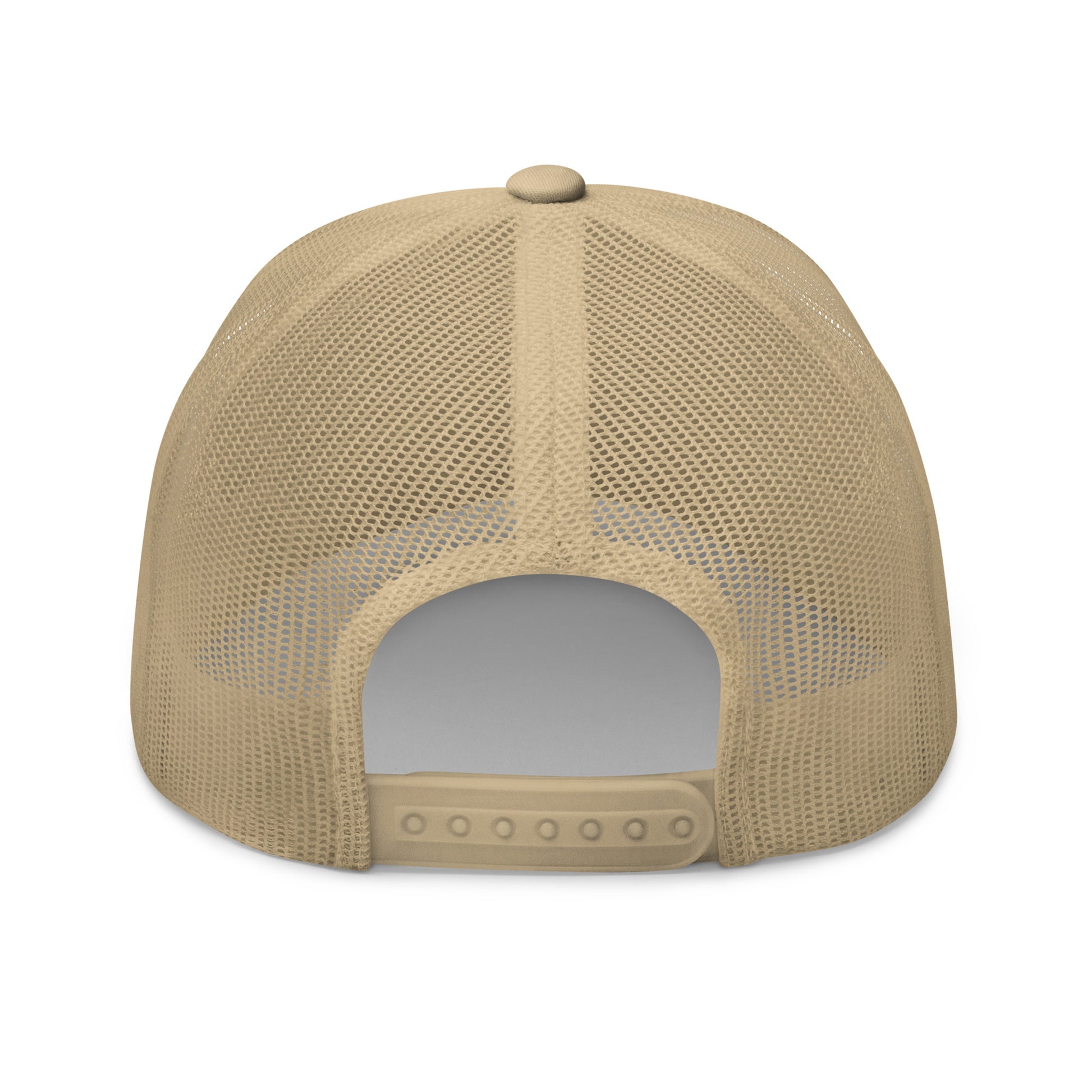 Retro Collection Trucker Cap in tan with a mesh back.