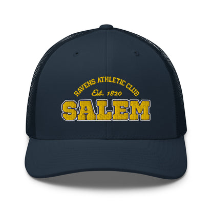 Salem University of Oregon vintage trucker cap with embroidered text.