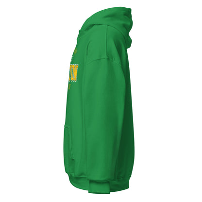 Green Trenton Northeast Side college style hoodie with yellow text.