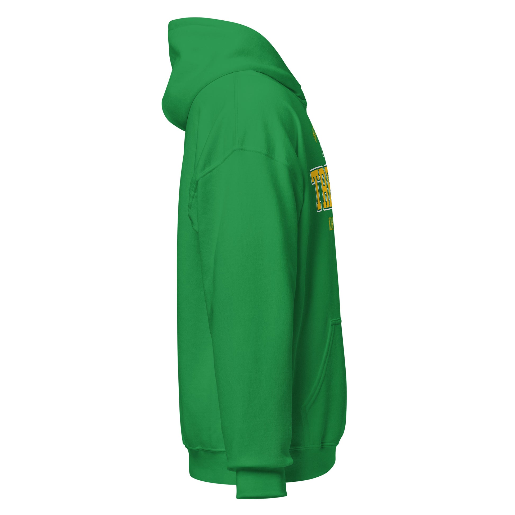 Green Trenton Northeast Side College hoodie with yellow and white lettering.