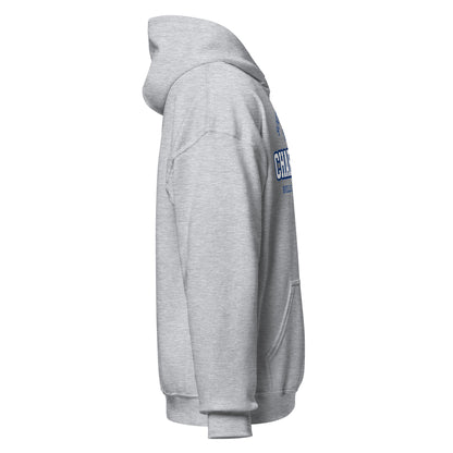 Charleston Athletic Club grey hoodie with blue text.